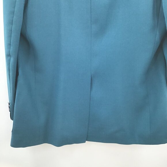 Vintage 46L Men's Teal Blue Blazer Jacket Vented Single Breasted Fully Lined - Picture 8 of 13